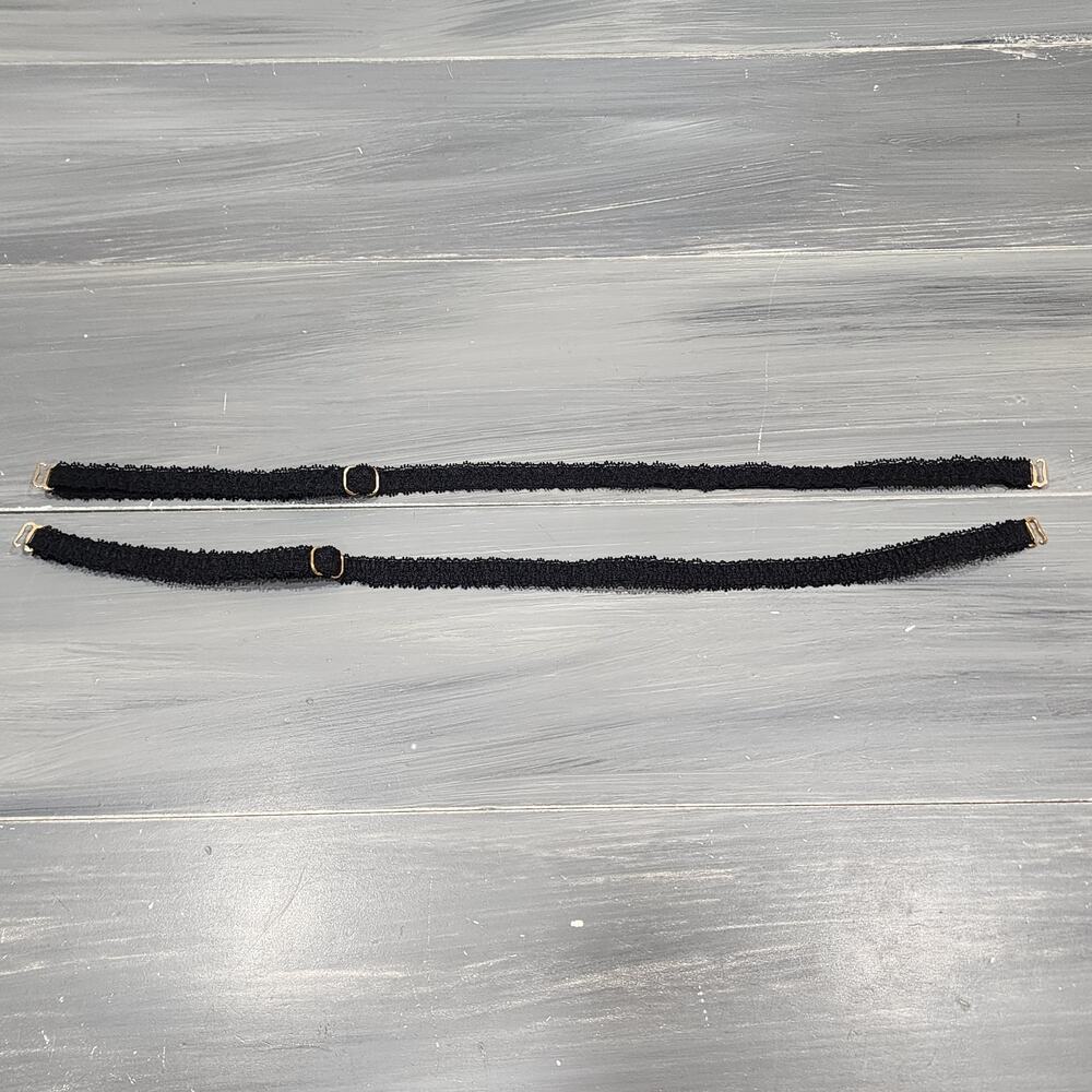 The Bra‎ Lab Bra Shoulder Straps Napoletana Nera Lace Straps Black